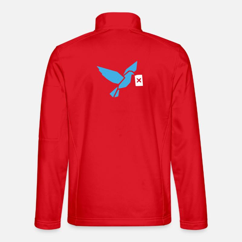 Origami Bird Dove Geometric Unisex Softshell Jacket