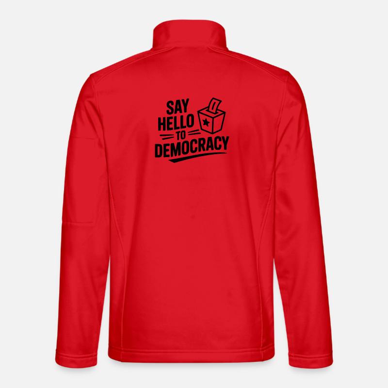 Say Hello to Democracy Unisex Softshell Jacket