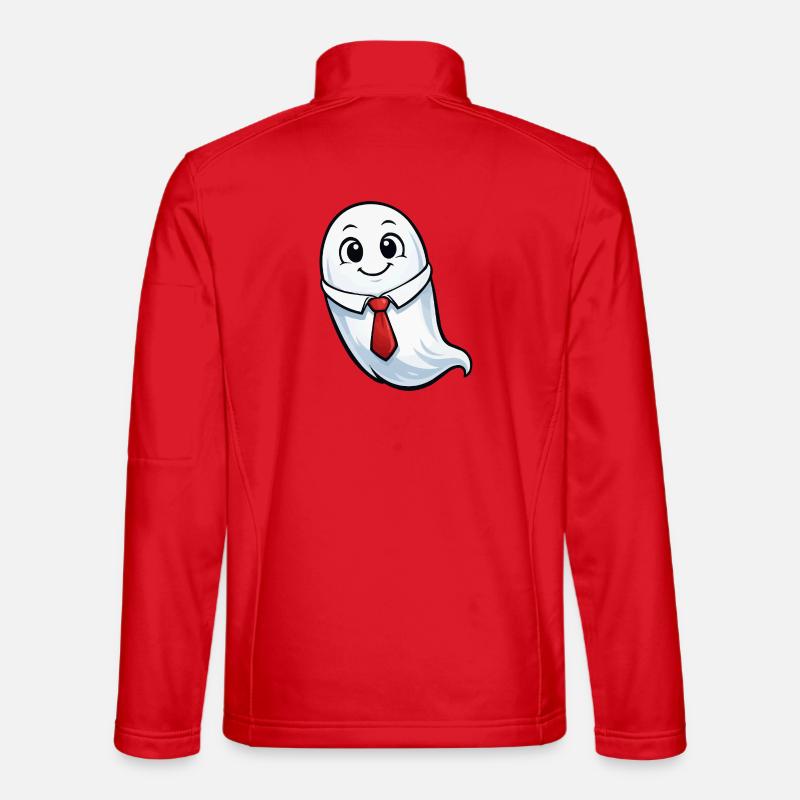 Talking ghost in suit - Unisex Softshell Jacket - red