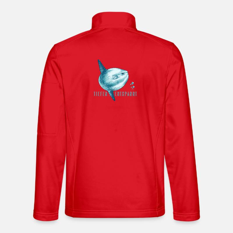 Deeply relaxed – Mola Mola Sunfish - Unisex Softshell Jacket - red