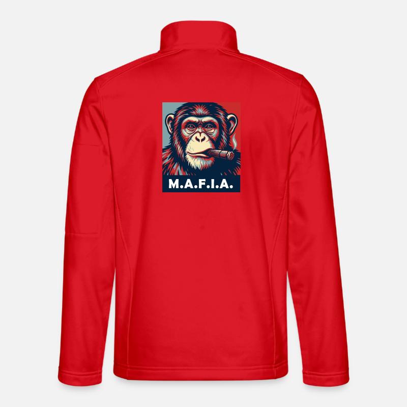 Scimpanzé Pop Art con Sigaro - Giacca softshell unisex - rosso