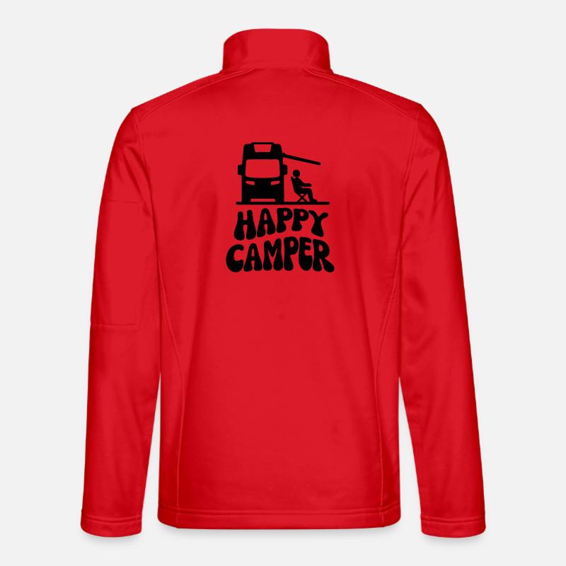 Camper Happy - Unisex Softshelljacke - Rot