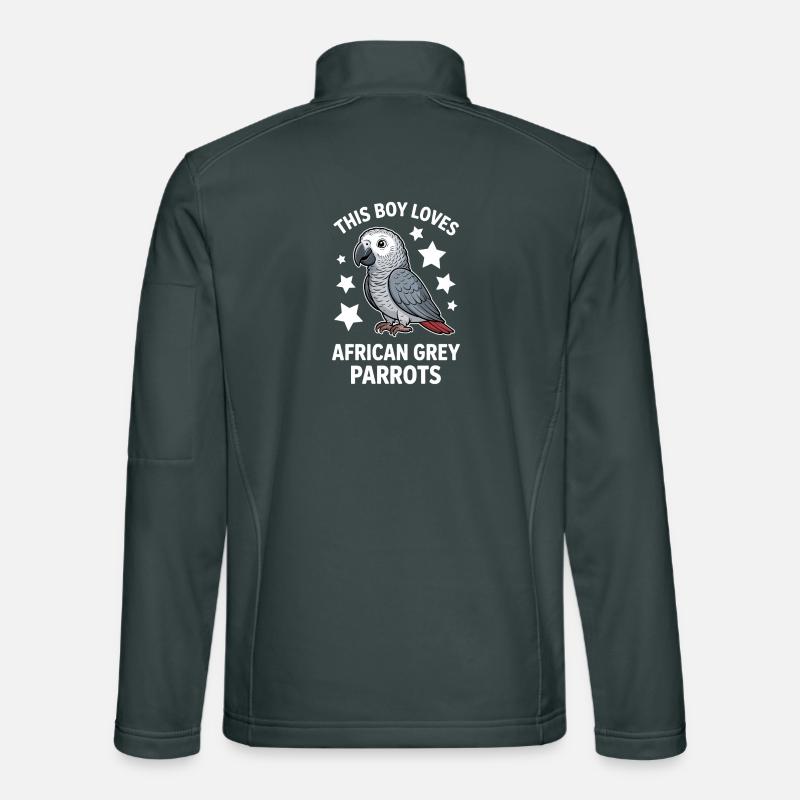 Grey Parrot Sayings Funny Grey Parrot Gift Unisex Softshell Jacket