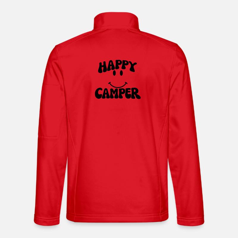 Happy Camper - Unisex Softshelljacke - Rot