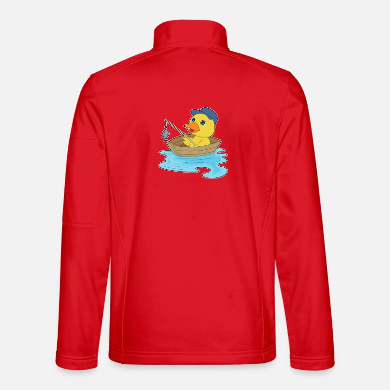 Pesca al pesce pescatore anatra - Giacca softshell unisex - rosso