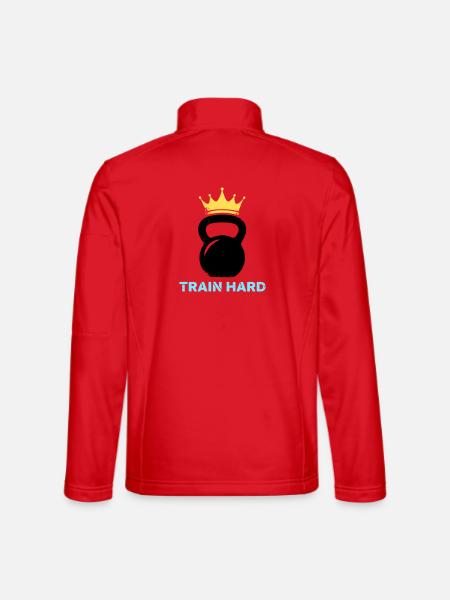 Kettlebell Crown Train Hard - Unisex Softshell Jacket - red