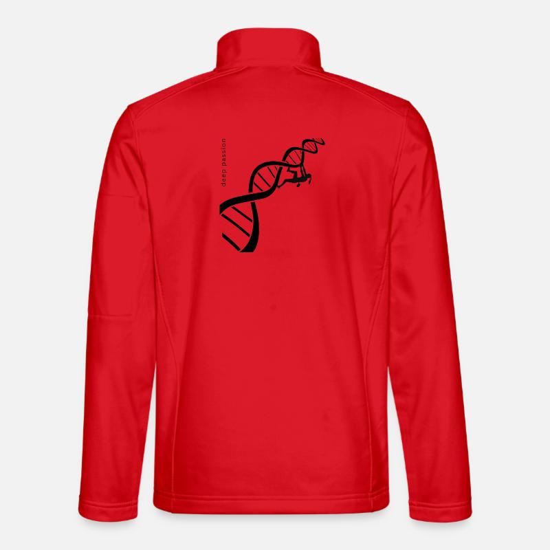 Kletterfigur Silhouette in Schwarz - Unisex Softshelljacke - Rot