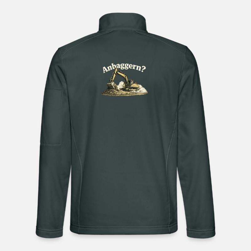 Hitting on it? Funny excavator construction sites humor Unisex Softshell Jacket