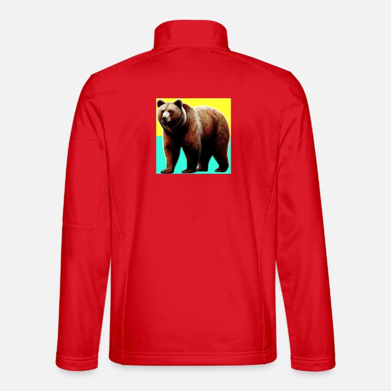 bear - Unisex Softshell Jacket - red