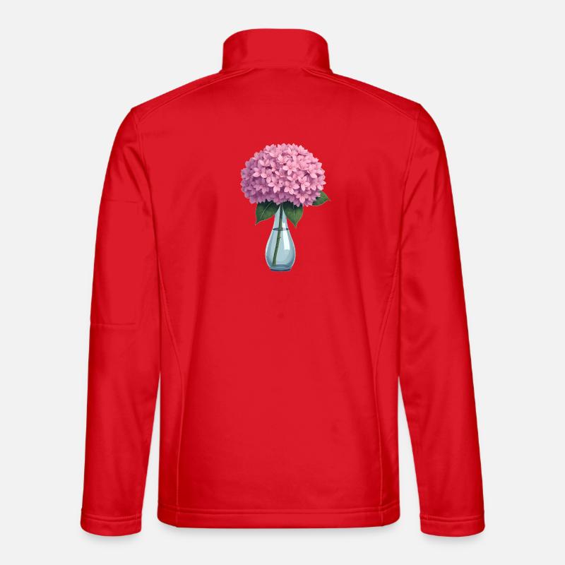 Hortensie - Unisex Softshelljacke - Rot