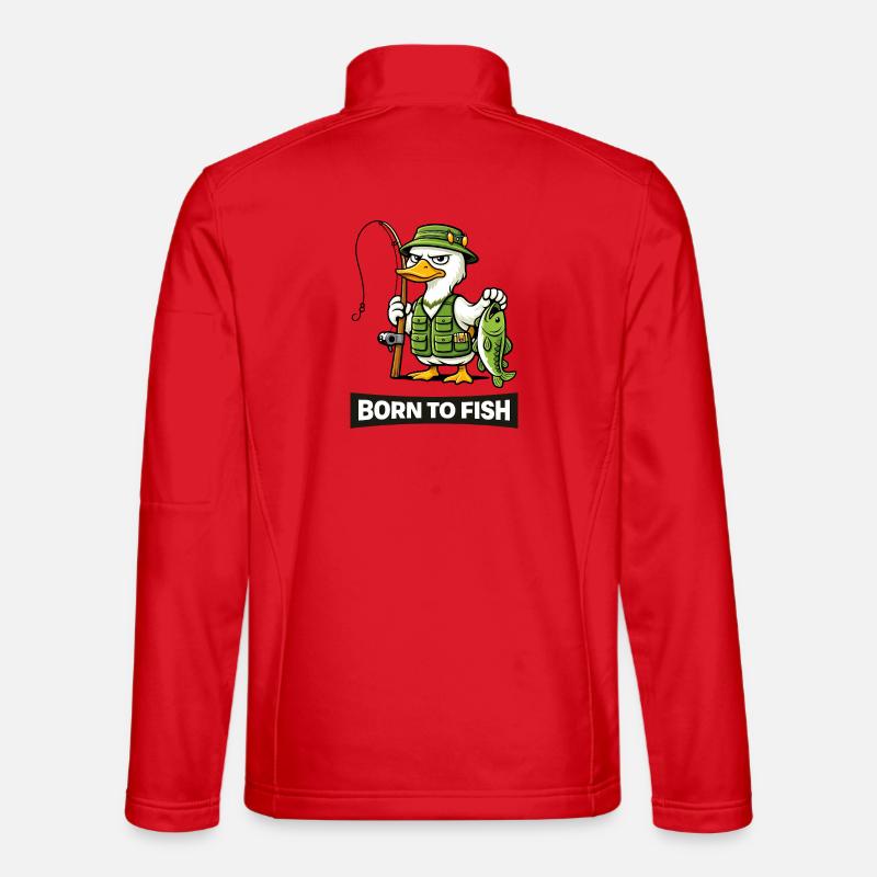 Né de pêcheur au canard pêcheur Veste en tissu softshell Unisexe