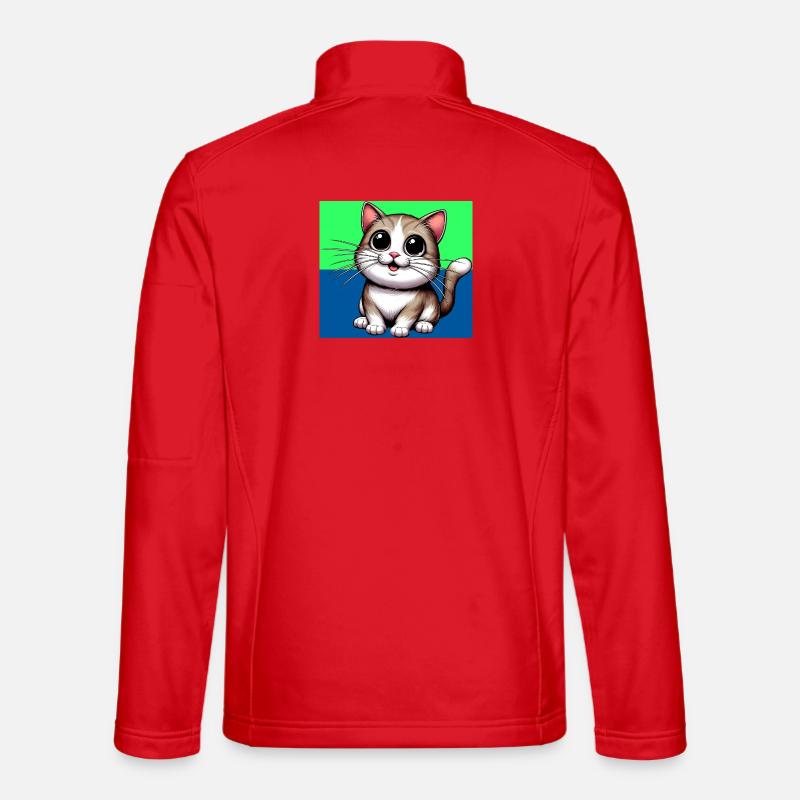 cat - Unisex Softshell Jacket - red