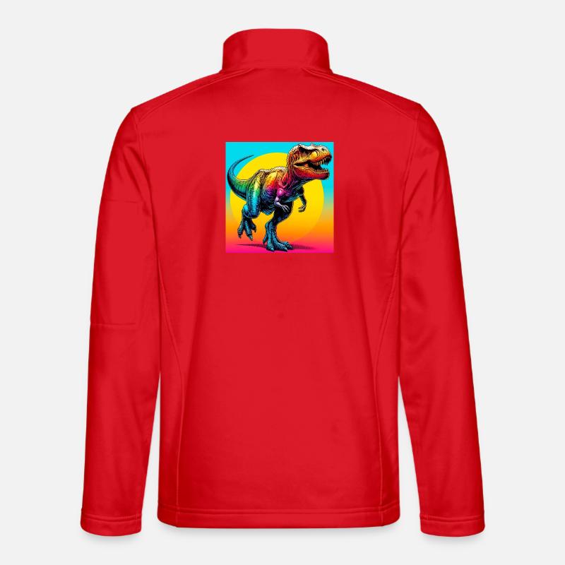 Dinosaurier - Unisex Softshelljacke - Rot
