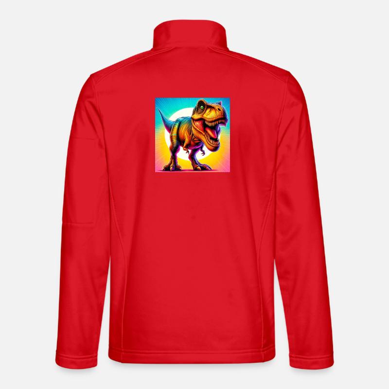 Dinosaurier - Unisex Softshelljacke - Rot