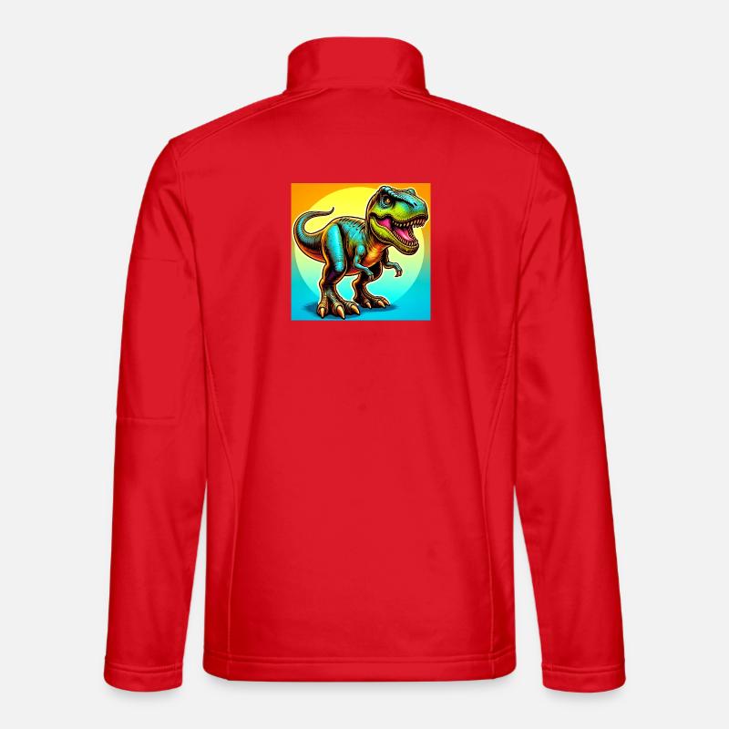 dinosaur - Unisex Softshell Jacket - red