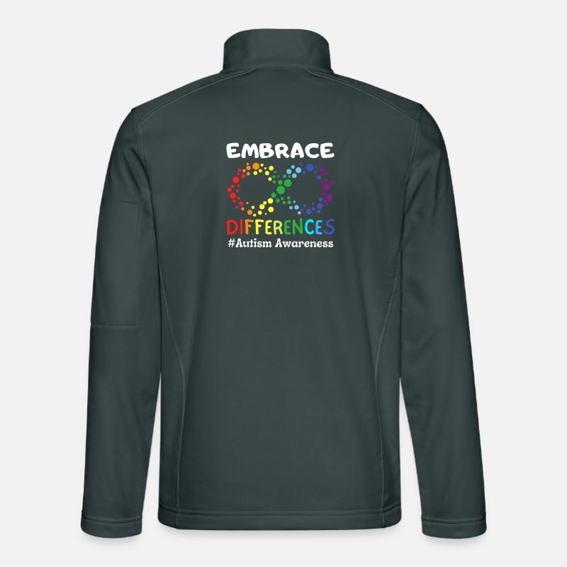 Embrace Differences Autism Awareness Infinity Unisex Softshell Jacket