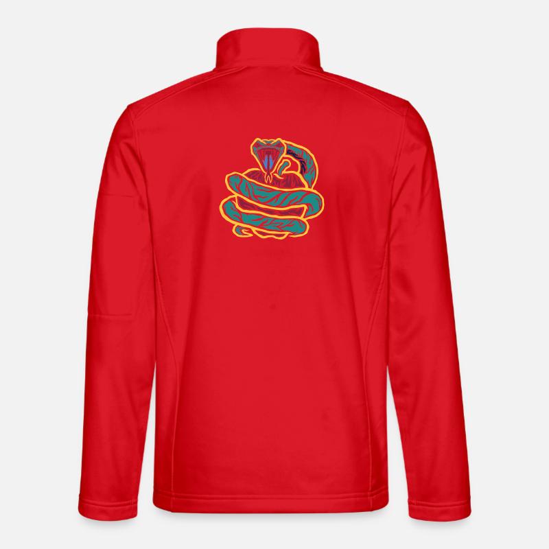 Curled Snake Neon Unisex Softshell Jacket