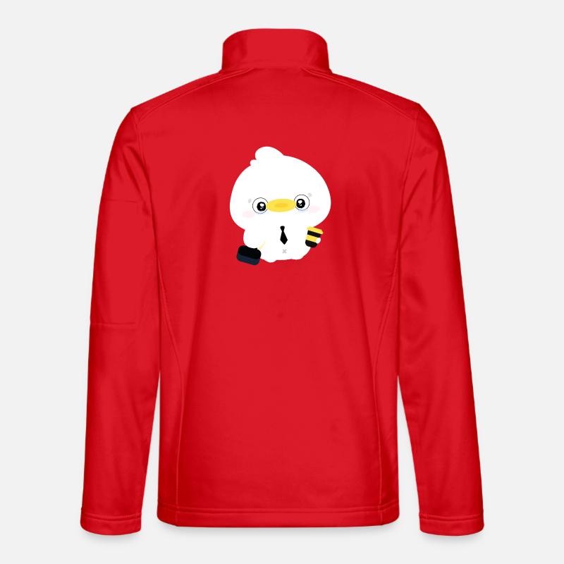 Duck in Tie Office Cutie - Unisex Softshell Jacket - red