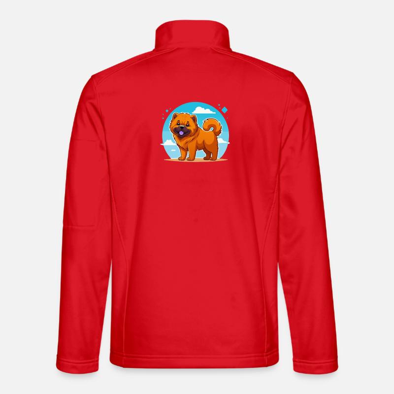 Chow-Chow (Comic) - Unisex Softshelljacke - Rot