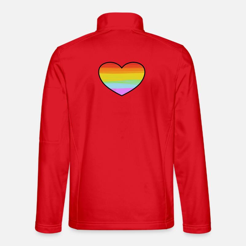 Rainbow Pride Heart Unisex Softshell Jacket