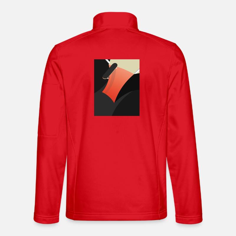 Abstract Red Skateboard - Unisex Softshelljacke - Rot