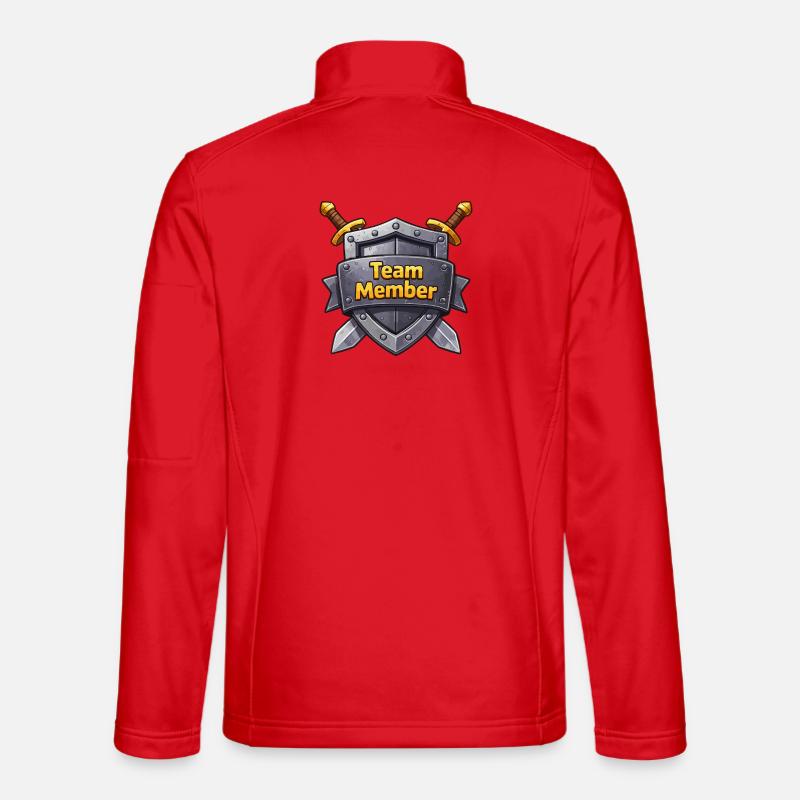 Team Member Schild Abzeichen - Unisex Softshelljacke - Rot