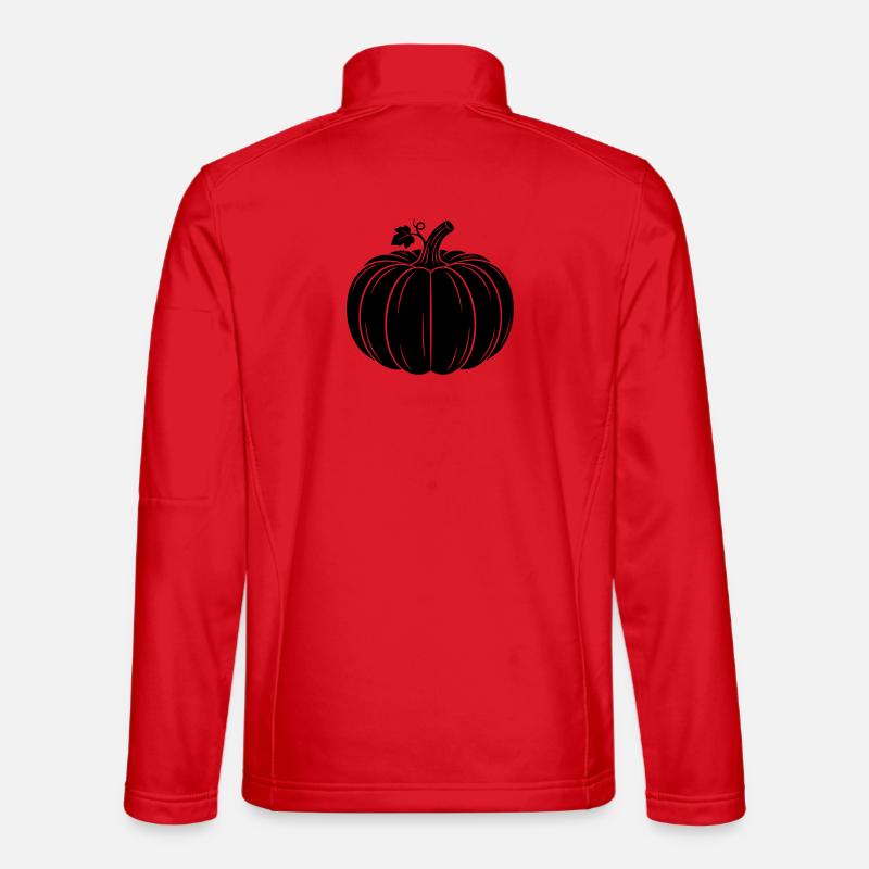 Pumpkin Harvest Silhouette - Unisex Softshell Jacket - red