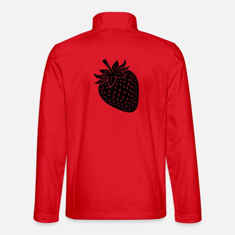 Strawberry Fruit Silhouette Unisex Softshelljacke