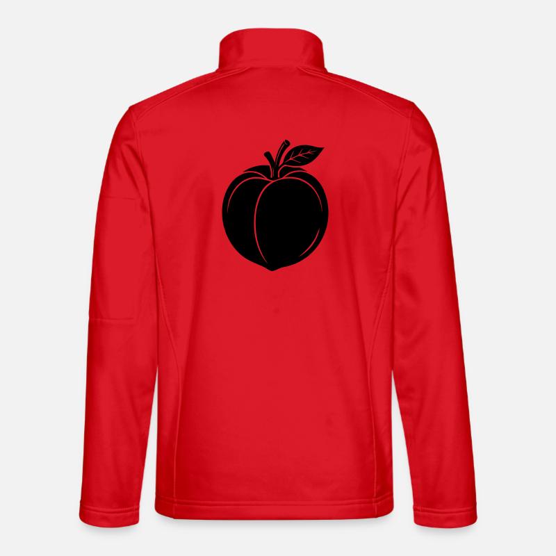 Pfirsichfrucht-Silhouette Unisex Softshelljacke