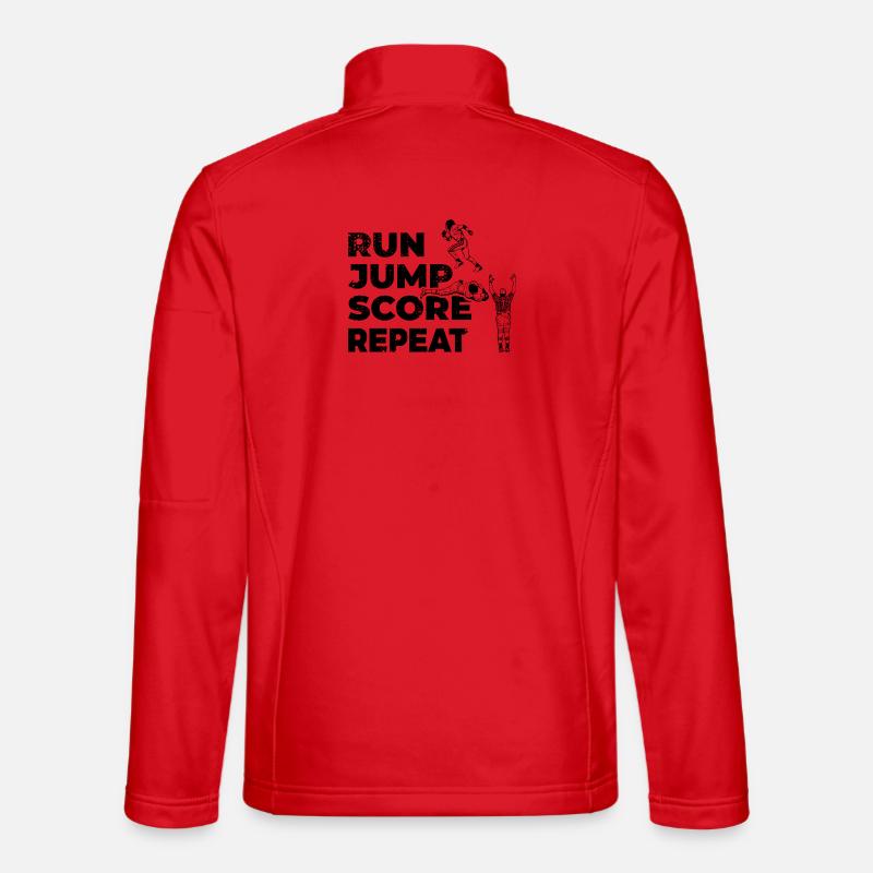 Run Jump Score Repeat Unisex Softshell Jacket