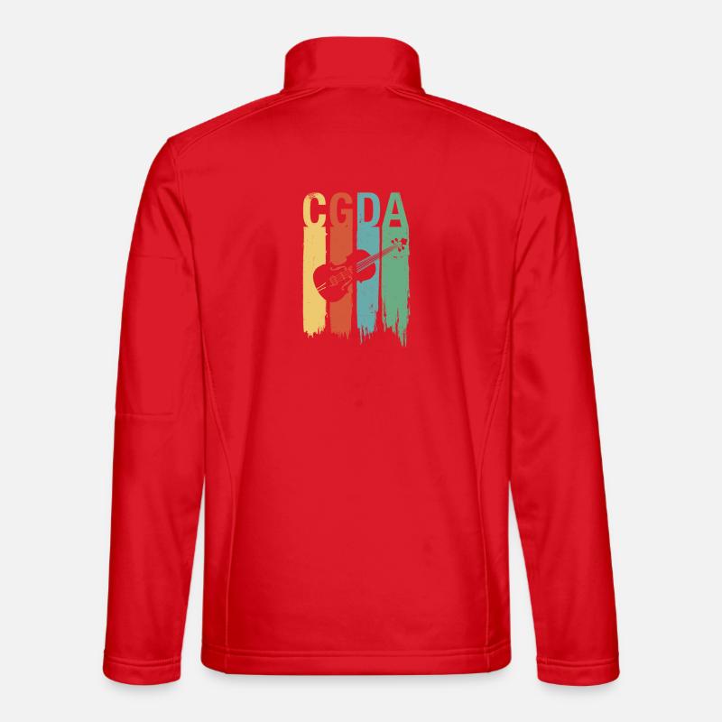 CGDA viola tuning string musician retro - Unisex Softshell Jacket - red
