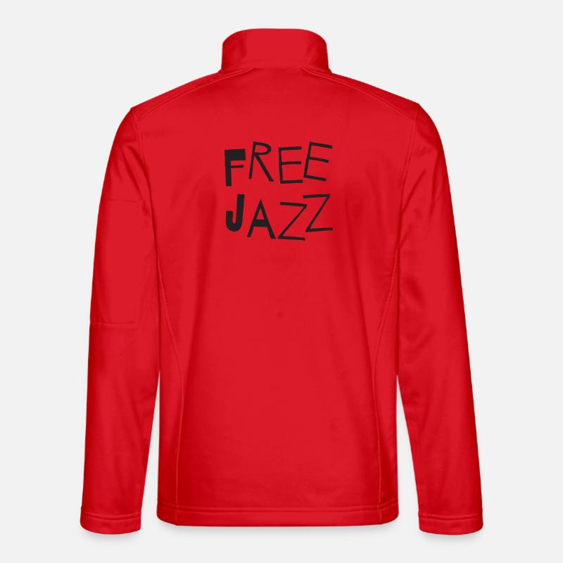 Free Jazz Handgezeichnete Buchstaben - Unisex Softshelljacke - Rot