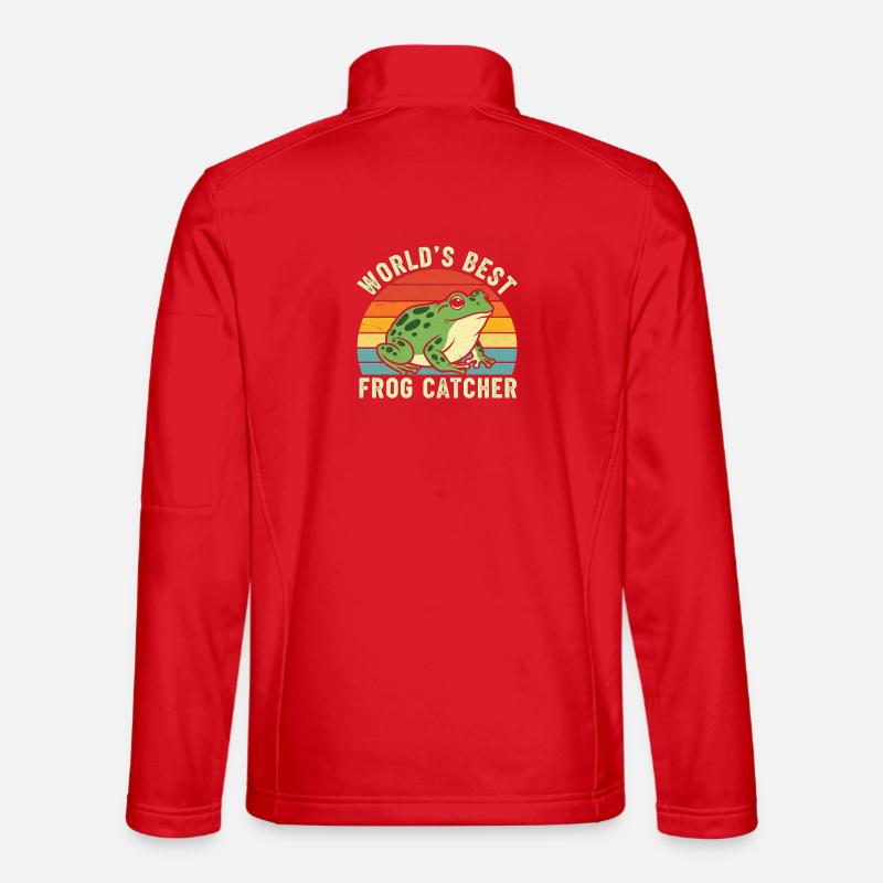 Weltbester Froschfänger - Unisex Softshelljacke - Rot