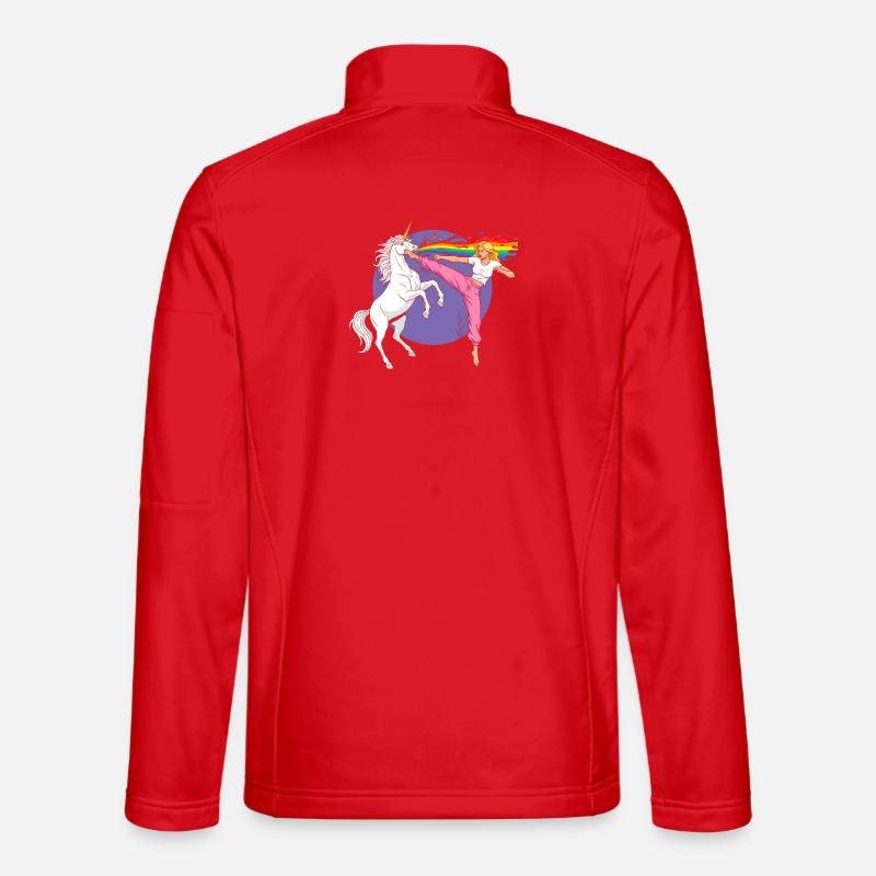 Kampfregenbogen: Einhorn vs Tänzerin Unisex Softshelljacke