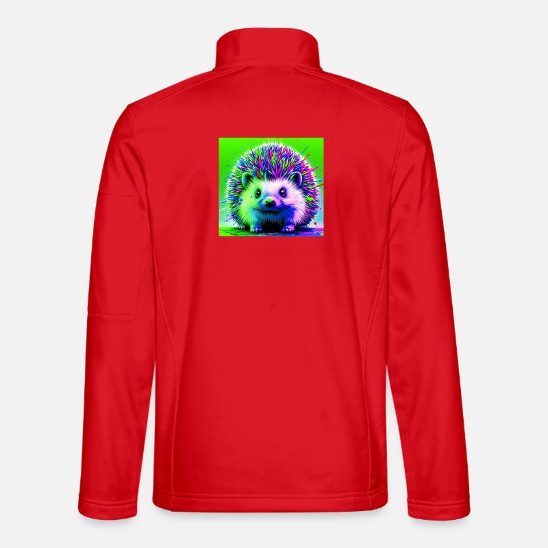 hedgehog - Unisex Softshell Jacket - red