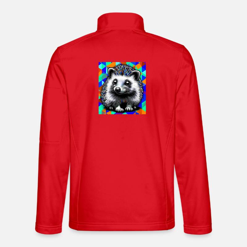 hedgehog - Unisex Softshell Jacket - red