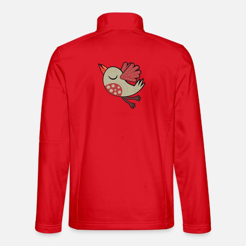 Kleiner Brauner Vogel - Unisex Softshelljacke - Rot