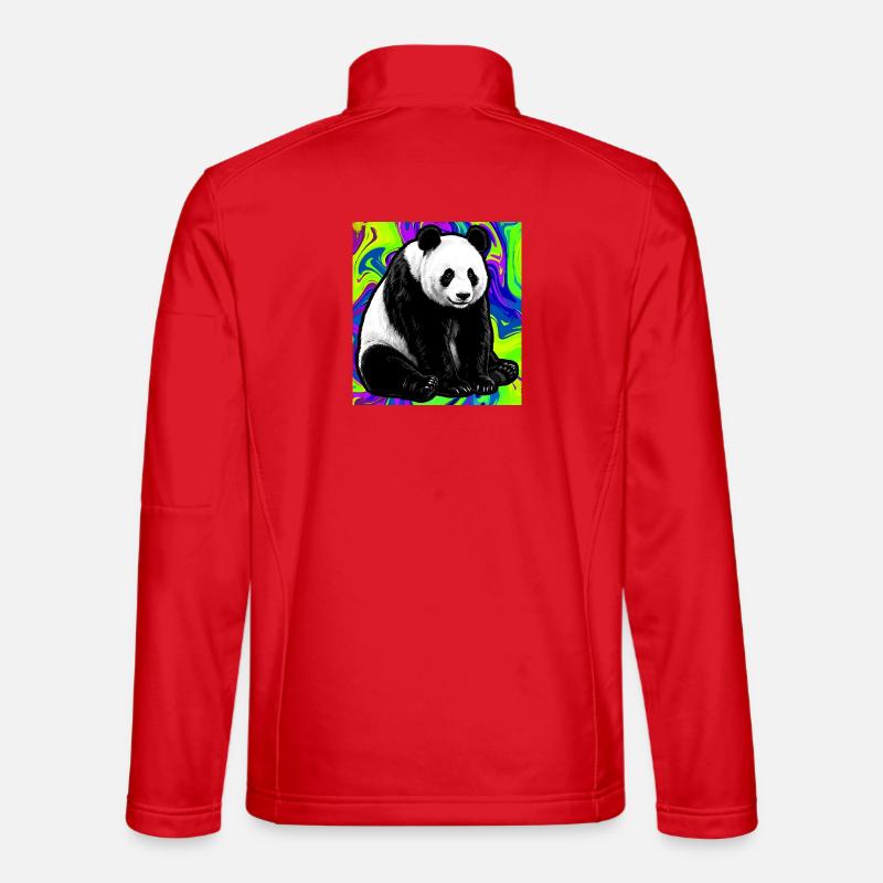 panda - Unisex Softshell Jacket - red