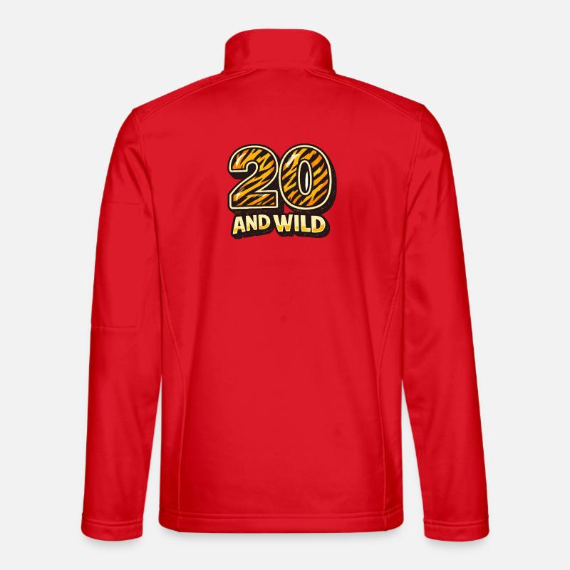Zwanzig und Wild Tigerstreifen - Unisex Softshelljacke - Rot