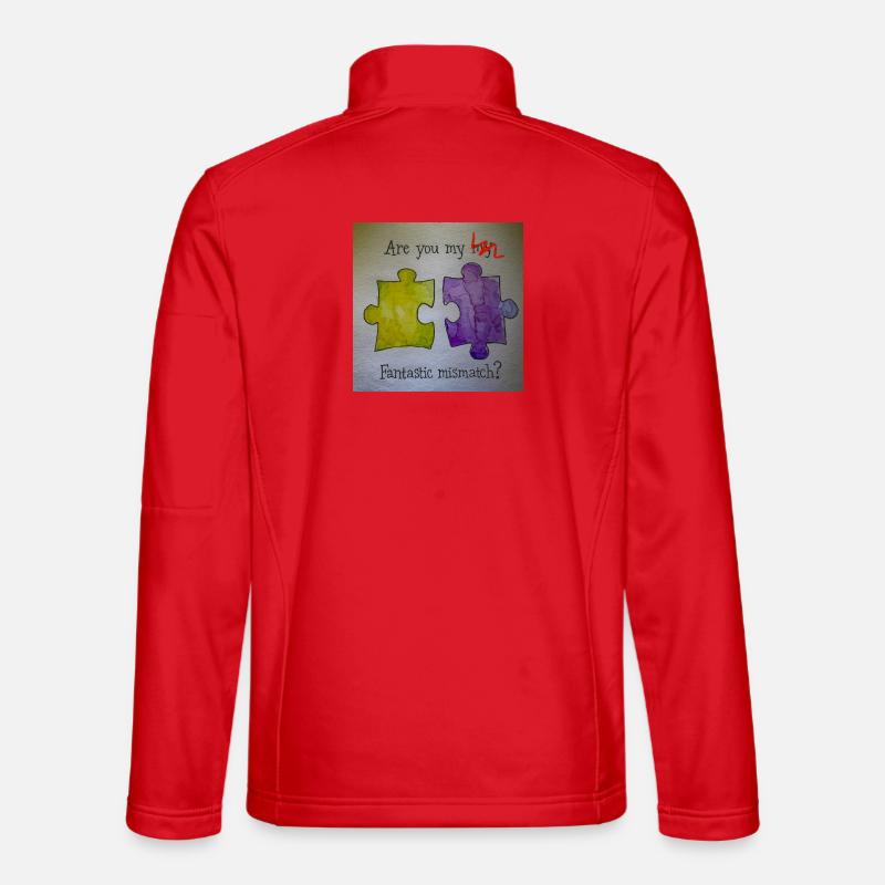 Fantastic mismatch puzzle pieces Unisex Softshell Jacket