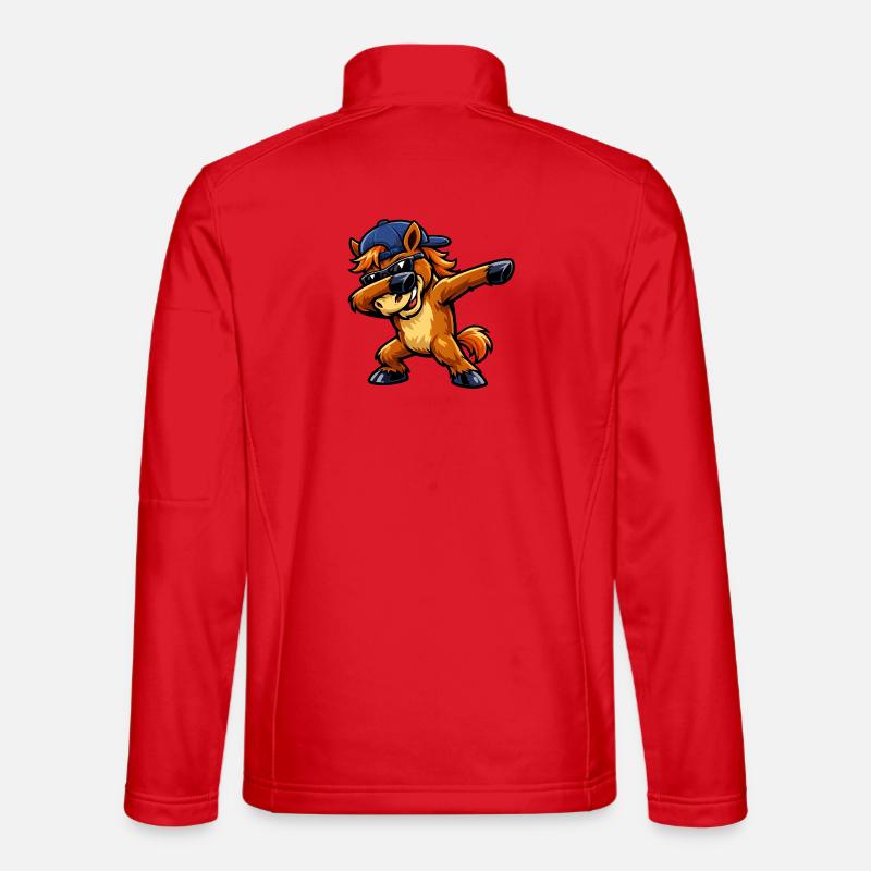 Dabbing Horse - Unisex Softshell Jacket - red