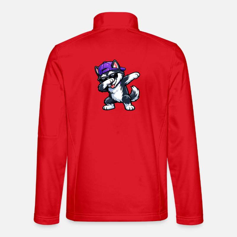 Dabbing Husky Unisex Softshell Jacket