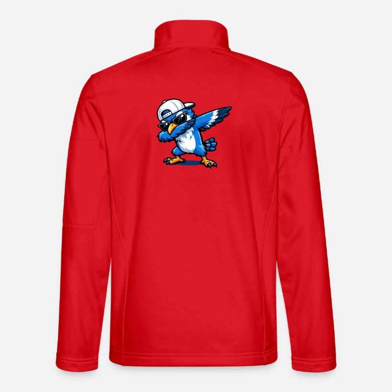 Dabbing Blue Jay - Unisex Softshelljacke - Rot