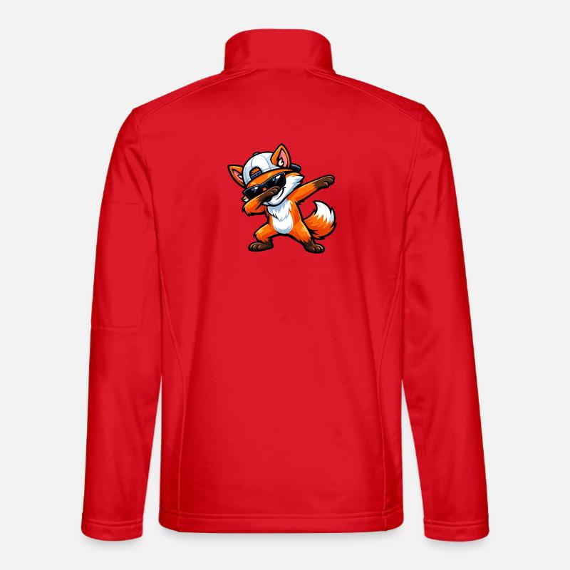 Dabbing Fox - Unisex Softshell Jacket - red