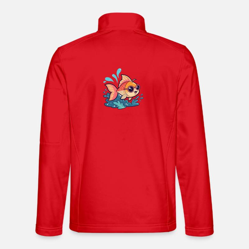 Fish Splash Sunglasses - Unisex Softshell Jacket - red