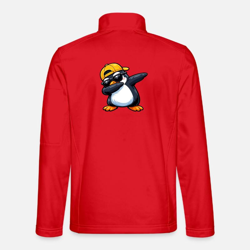 Dabbing Penguin - Unisex Softshell Jacket - red
