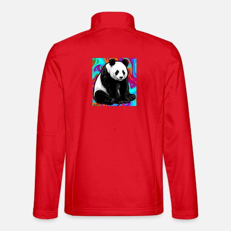panda - Unisex Softshell Jacket - red