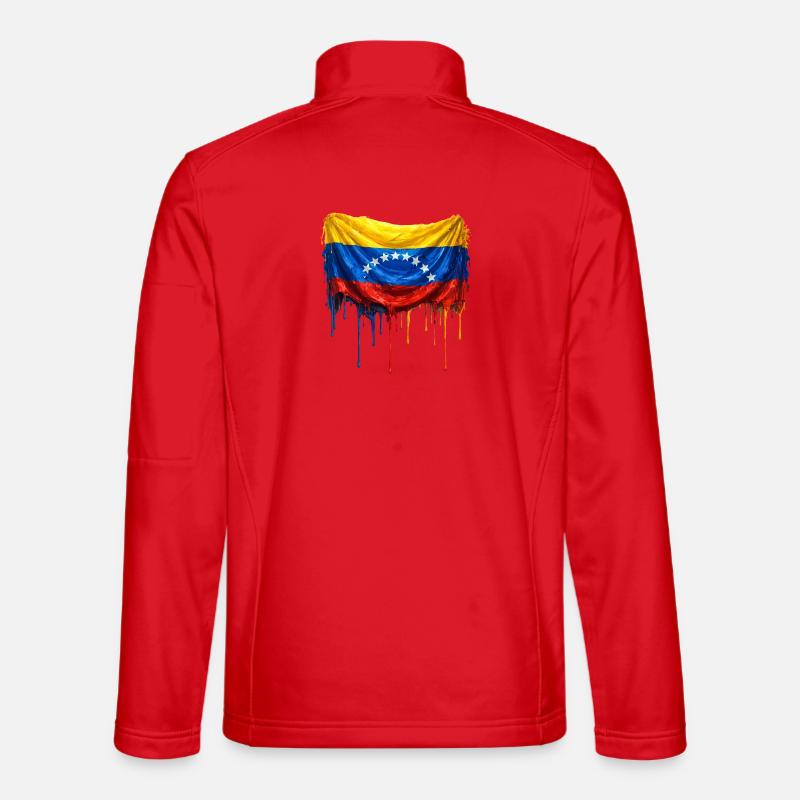 Largage du drapeau du Venezuela Veste en tissu softshell Unisexe