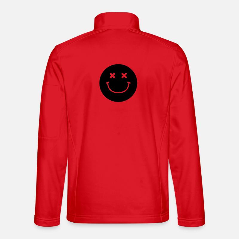 Smiley-Gesicht - Unisex Softshelljacke - Rot