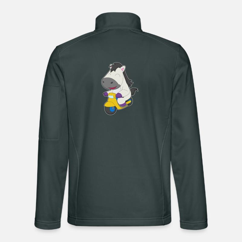 Pferd Motorroller Unisex Softshelljacke